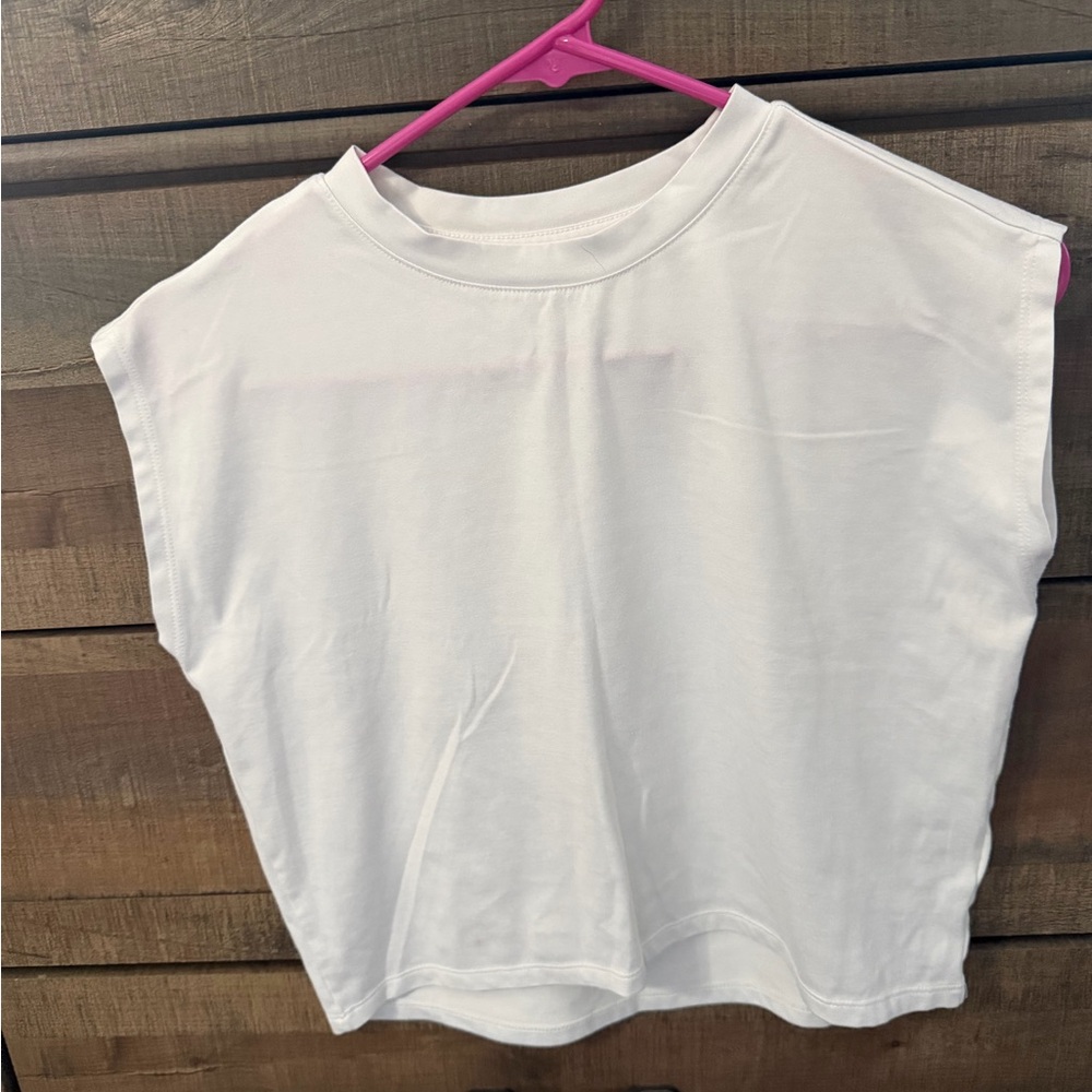White Boxy Muscle T